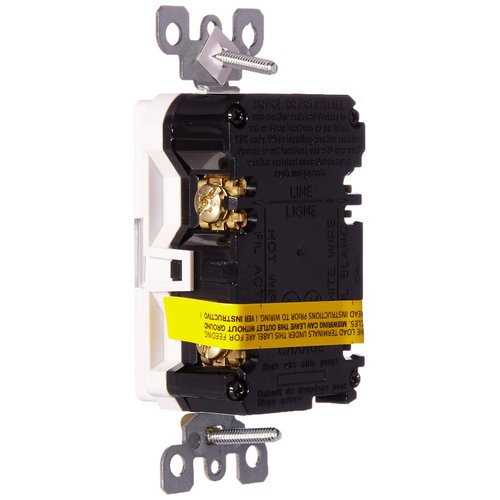 Leviton GFCI Outlet with Guidelight, 20 Amp, Self Test, Tamper-Resistant with LED Indicator Light, Replaces Plugged in Night Light, GFNL2-W, White