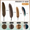 50 Pcs Feathers for Hats, Natural Feathers for Crafts, Natural Turkey Hat Band Spotted Feathers for Wedding Home Party Decorations