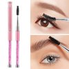 3 Pieces Spoolies for Eyelash Extensions with Cap Mascara Lash Wands Pink Brow Brushes Spooly for Eyelashes