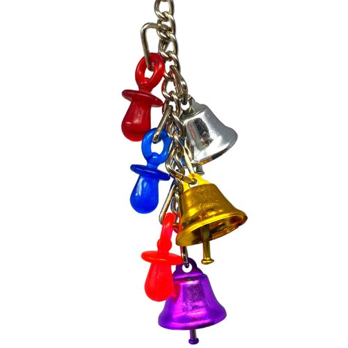 Bonka Bird Toys 1107 Christmas Jingle Bells (6" x 2") Christmas Bird Cage Toy, Parrotlet, Lories, Lovebirds, and Similar