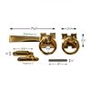Renovators Supply Manufacturing Door Lock Latch 7 1/4 in. Polished Brass Gate Latch Garage Barn Door Lock with Mounting Hardware