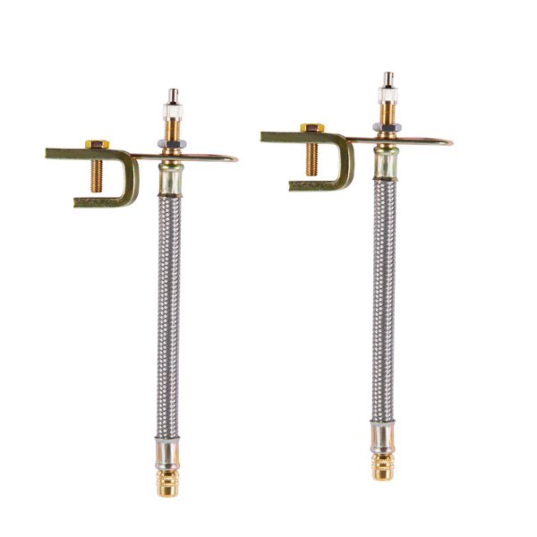 TcJ-Chen 2pcs Stainless Steel 7"/180mm Tyre Tire Valve Stem Extension Adaptors Car Truck Trailer RV Trailer Vehicle