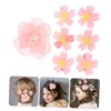 Beatifufu 7pcs Cherry Blossom Hairpin Flower Hairpins Flower Hair Barrettes Floral Duckbill Hairpins Hair Jewels for Women Hair Clips for Girls Flower Girl Hair Accessory Pink