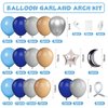 Space Theme Balloon Arch Kit, Navy Blue Gray Apricot Balloons with Moon Star Foil Balloons for Kids Boy Space Around Sun Theme Birthday Decorations First Trip Party Supplies Baby Shower Backdrop