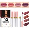 MAEPEOR Matte Lipstick Set 4 Colors Velvety All Day Lipstick Waterproof Long Lasting Lipstick Samples Case (Set 02)