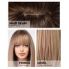 Getshow Blonde Wigs for Women Layered Straight Long Wig with Bangs Natural Synthetic Hair with Dark Roots