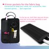 2 Pieces Hair Flat Iron Case Holder Canvas Bag Heat Resistant Curling Iron Silicone Straightener Holder Mat for Hair Tools Curling Iron Organizer Bag (Black check)