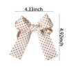 Big Bow Hair Clips with Long Tail Bowknot Hair Clip Barrette for Women Girls Bow Knot Hair Clip with Coffee Color Spots Bows Hair Accessories for Women Girls