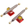 RACOFSB Fingerboard Trucks with Upgraded Urethane Bushings and Pivot Cup,34mm 32mm Width,Normal Kingpin (Red, 34mm)