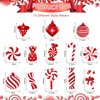 Funrous Peppermint Candy Hanging Swirls Decorations for Ceiling - Red and White Holiday Party Streamers