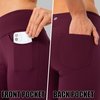 G Gradual Women's Pants with 4 Pockets High Waist Work Pants Bootcut Yoga Pants for Women (Maroon, Medium)