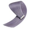 Sunny Hair Purple Tape in Hair Extensions 10Pcs Tape in Hair Extensions Human Hair Purple Hair Extensions Real Human Hair Straight Hair for Cosplay 20Inch