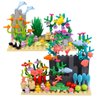 Mini Ocean Animals Building Block Set,Ocean Animals Aquarium, Under The Sea Animals Building Gifts, Ocean Block Toys for Kids Boys and Girls
