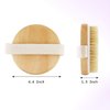 Body Brush for Wet or Dry Brushing - Gentle Exfoliates Dead Skin-Lymphatic Drainage - Cellulite Treatment Dry Skin,Spa Massage Scrub Brush with Soft Boar Bristles