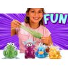 JA-RU Squeezy Goblin Monster Squishy Toys for Kids (6 Mochi Squishy Toy Assorted) Jumbo Glitter Stress Ball. Anger Management Toys, Sensory Bin Filler, Bulk Party Favors. 4348-6s