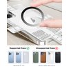 Aothey Metal Sticker with Cooling Design, Ring Adapter for Wireless Charging/Phone Case, Ultra-Thin (0.4mm) for Magnetic Accessories, 4 Pack (Black)