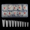 Natural Coffin Acrylic Nails- Coffin Ballerina Nail Tips Half Cover Nails Long Acrylic False Fake Nail Artificial, 10 Size 500pcs with Box(Natural)