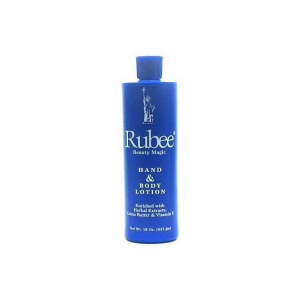 Rubee Hand & Body Lotion 16oz (6 Pack) by R&R Cosmetcis, LLC.