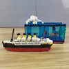 MIKEMENG 247pcs MOC RMS Cruise Sank Titanic Break in Half Toy Building BlocksWith Case Building Blocks Ship Boat Kits Model Construcrion Sets