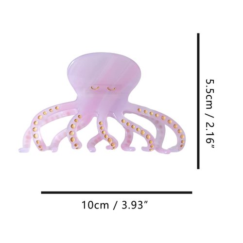 Funny Purple Octopus Hair Clip,Acetate Claw Clips,Hair Clips for Women