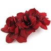 Triple Red Apple Blossom Silk Flower Hair Clip with Teeth