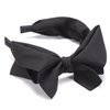 WantGor Bow Headbands for Women, Big Bowknot Hair Hoop Women Knotted Wide Turban Headbands Hair Band Bows Hair Accessories (Black)