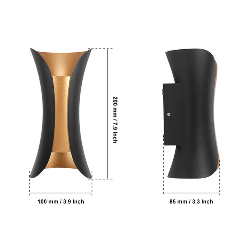 XEYOU Modern Wall Sconce Indoor Up Down Wall Lamp Waterproof IP65 Wall Sconces 10W Hallway Wall Mounted Lighting Fixtures for Living Room Bedroom Balcony