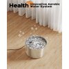 AOOGITF Cat Water Fountain, 304 Stainless Steel Pet Water Fountain, 24/7 Keep The Water Fresh, 74oz Capacity, Ultra-Quiet, No Sputter, Compact, Easy Cleaning, Suit for Pets
