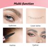 Eyebrow Pencil Eyebrow Microblading Pen - 4 Tip Microblade Eyebrow Pencil - Eye Makeup Eyebrow Pen with Waterproof, Smudge-proof and Long Lasting, Eyebrow Makeup for Natural Eyebrow Hair - Black