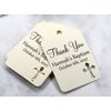 Personalized Baptism Tags with Thank You - 12pc (Cream)