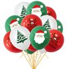 Leesgel Merry Christmas Balloons for Party Decorations, Christmas Latex Balloons for Party Supplies, Christmas Ornaments Decor, Xmas Birthday Baby Shower Decor (15pcs)