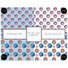 4th of July Donuts Reusable Self Adhesive Backed Vinyl Sheets 12" x 12" Independence Day Permanent No Residue Adhesive Craft Vinyl Works with Craft Cutters - 4 Sheets