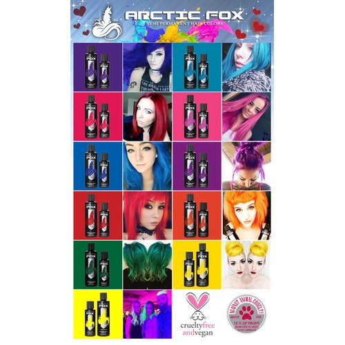 ARCTIC FOX Vegan and Cruelty-Free Semi-Permanent Hair Color Dye (8 Fl Oz, IRIS GREEN)