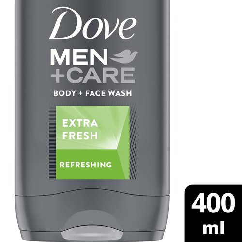 Dove for Men Extra Fresh Body and Face Wash, 400 ml