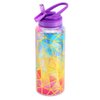 Home Tune Cute Water Bottle with Straw, BPA FREE Tritan &Leak Proof & Carry Handle & Pretty Design, 32oz/950ml (Colorful)