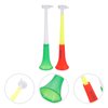 Toyvian Plastic Stadium Horns 2pcs Collapsible Trumpet Blow Horn Noise Makers Cheering Props for Sports Events Parties Competitions