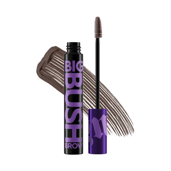 Urban Decay Big Bush Volumizing Tinted Brow Gel - Waterproof, Smudge-Resistant, Flake-Resistant - Buildable Brow Gel Fibers - Fuller Brows Look - Long-lasting, Up to 24 HR Hold - Dark Drapes