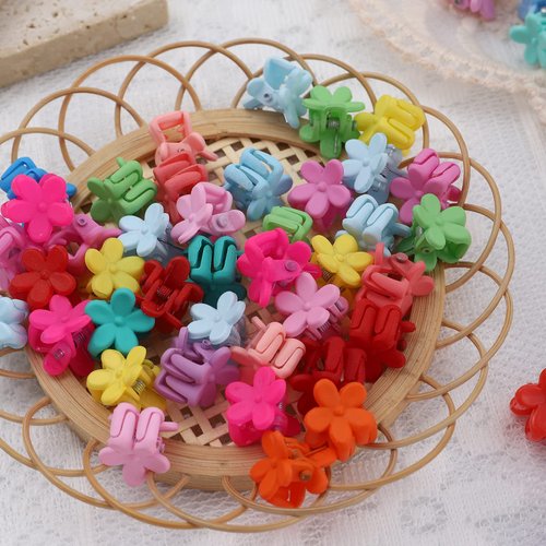 50 Pcs Mini Hair Clips Flower Clips Hair Clips For Toddler Girls Claw Clips For Thick Hair Girls And Women Birthday Gifts With A Beautiful Box