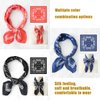 ICKEYOU 3Pcs Boho Silk Scarf for Women Hair Bandana Satin Head Scarf Retro Silk Bandanas Hair Scarf Hair Wrap for Women Girls