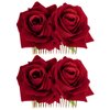 Topbuti 2 Pack Rose Flower Hair Clip Comb Wedding Floral Clips Hairpin Mexican Hair Accessories for Woman Girl Halloween Valentines Mother's Day Flamenco Dancer (Red)