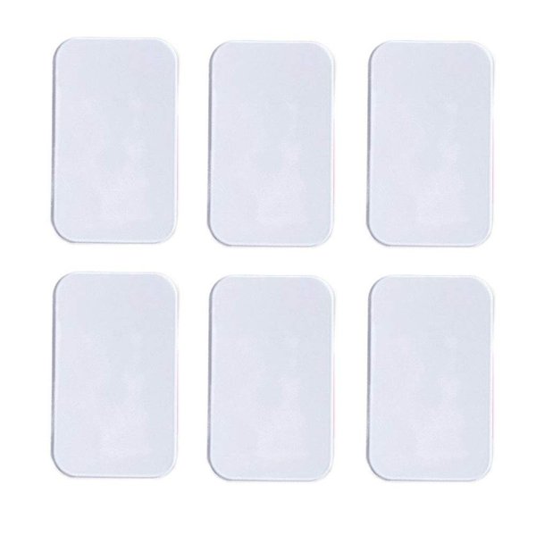 6Pcs Clear Rectangle Silicone False Eyelash Holder Pads Eyelash Extension Pad Silicone Pallet for Loose Lash Eyelash Extension Beauty Tools