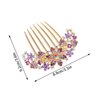 KuuGuu 4 PCS Women Rhinestone Inlaid Flower Hair Comb Flower Floral Hair Combs Bridal Wedding Hair Pin Crystal Rhinestones Hairpin Women Hair Side Combs Hair Accessories for Women