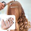 25 Pcs Metal Duck Bill Hair Clips Silver Single Prong Hair Clips Women Styling Hair Clips Alligator Curl Clips for Hair Coloring, Bows DIY, Hair Extensions, Salon (3.5Inch)