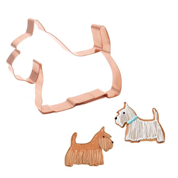 Scottish Terrier Dog Breed Cookie Cutter 5 x 4 inches - Handcrafted Copper by The Fussy Pup