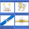 YUTOKEER COB LED Strip Connector Set - Seamless 2-Pin 8mm Connections, Easy Installation, Durable and Reusable for Professional and DIY Use
