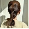 Dofash 2 * 75MM Snag-free Elastic Hair Ties Rubber Bands for Hair Elastic Hair Bands Hair Rubber Bands Hair Elastics for Women's Hair - 150pcs (Brown)