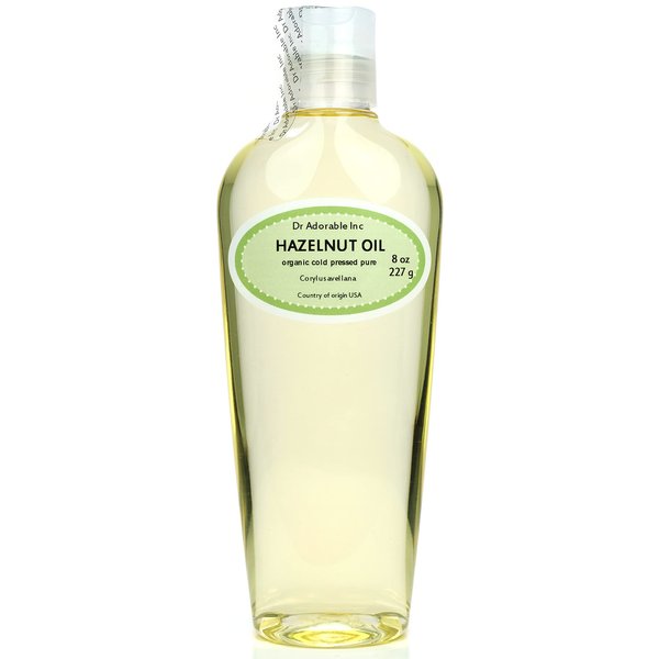 Dr Adorable - 8 oz - Hazelnut Oil - 100% Pure Natural Organic Cold Expeller Pressed