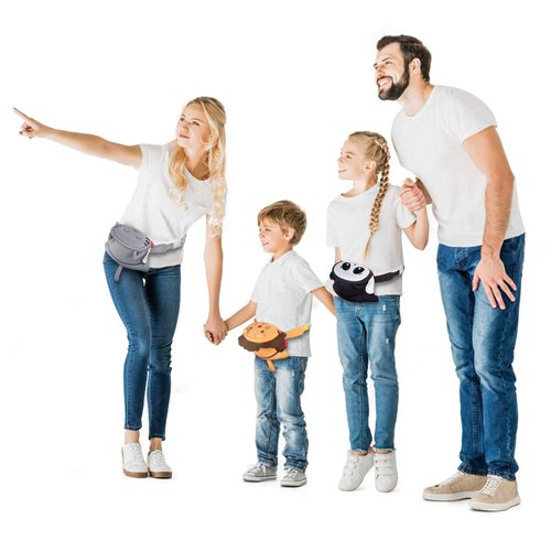 Termichy Kids Waist Bag Cute 3D Cartoon Bear Animal Travel Kids Fanny Pack For Babies Girls Toddler Children Sport Camping Trip Makeup Masquerade Toy Christmas Gift, Parent-child Dressing(Panda)