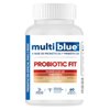 Probiotic Fit MultiBlue for Women & Men | 60 Capsules | Vitamin D3, Bifidobacterium Lactis B-420, Prebiotic | Gut Health | 60 Billion CFU | Digestive & Wellness Support | Non GMO
