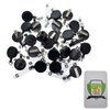 25 Pack - Bulk Premium Black Retractable Badge Reels with Alligator Swivel Clip & Vinyl Card Holder Strap by Specialist ID - Bulk Premium Black Retractable Name Badge Reels with Alligator Swivel Clip